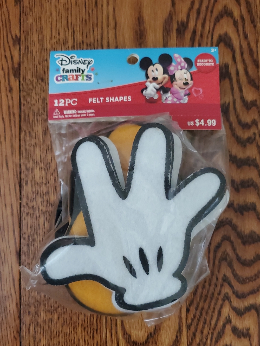 RARE - Disney Mickey Felt Shapes - Hands, Feet, Nose